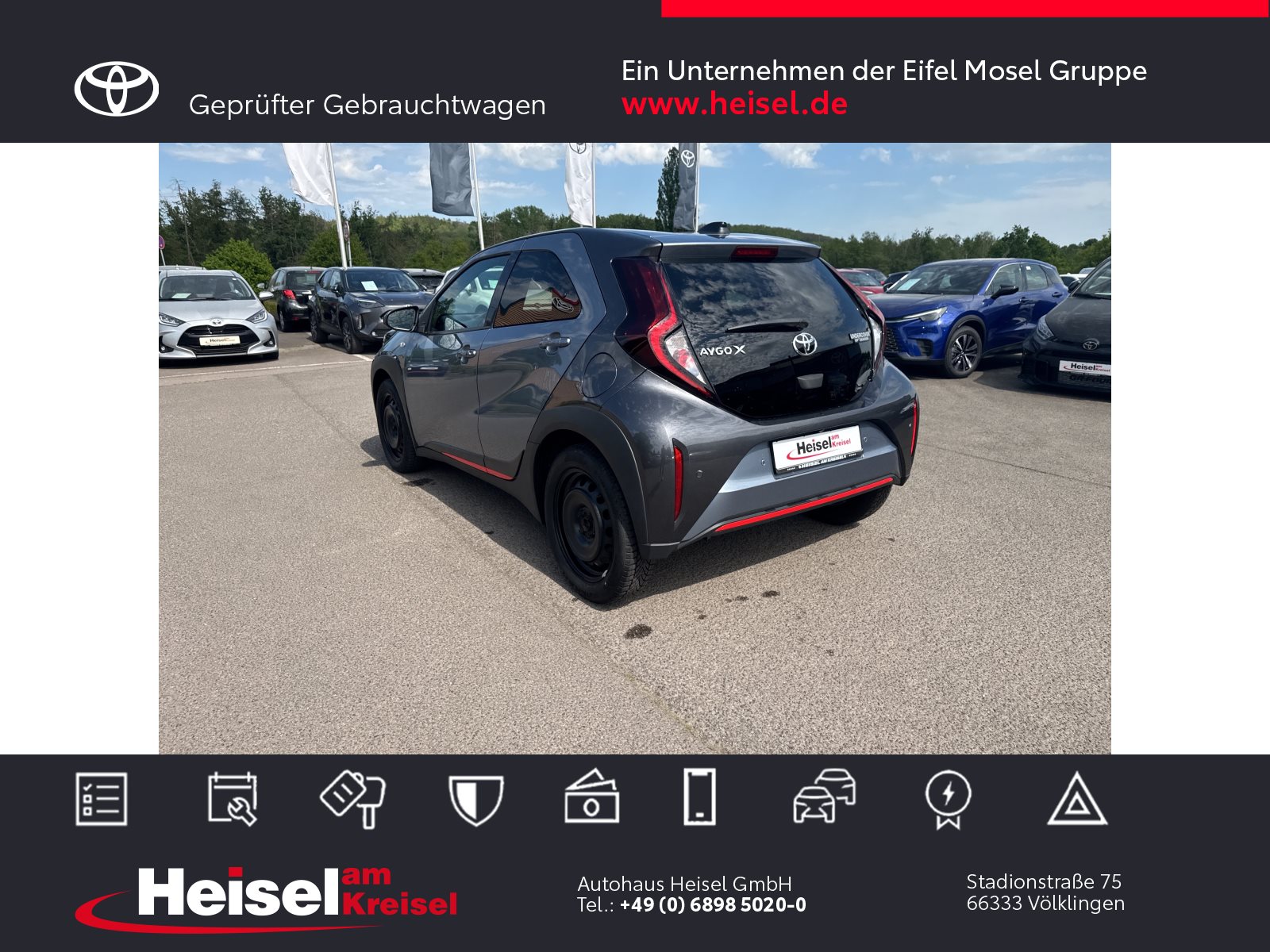 Foto 1 - Toyota Aygo X Undercover Automatik -- Standort Völklingen --, Celestite Grey (1K3)/ Grey Metallic (1G3)