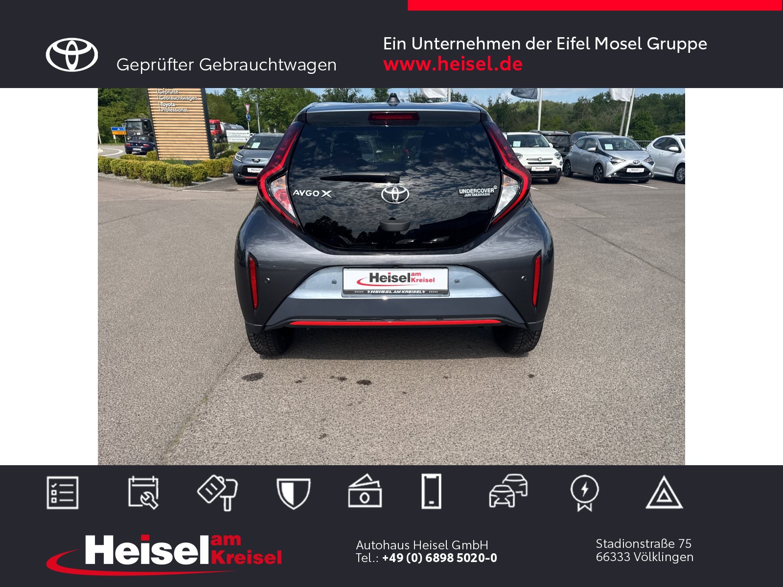 Foto 1 - Toyota Aygo X Undercover Automatik -- Standort Völklingen --, Celestite Grey (1K3)/ Grey Metallic (1G3)