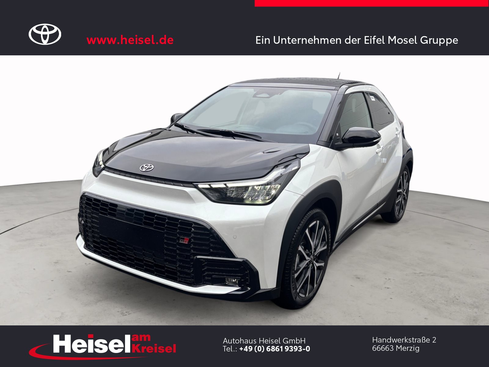 Foto 1 - Toyota Aygo X 1,5 Hybrid GR Sport/Premium-Canvas-Faltdach/JBL, Platinum White Pearl / Black