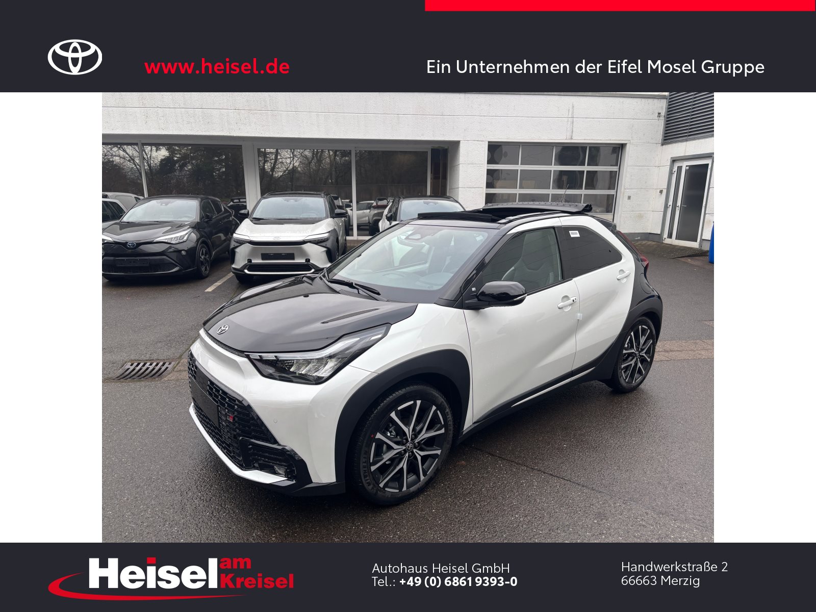 Foto 1 - Toyota Aygo X 1,5 Hybrid GR Sport/Premium-Canvas-Faltdach/JBL, Platinum White Pearl / Black